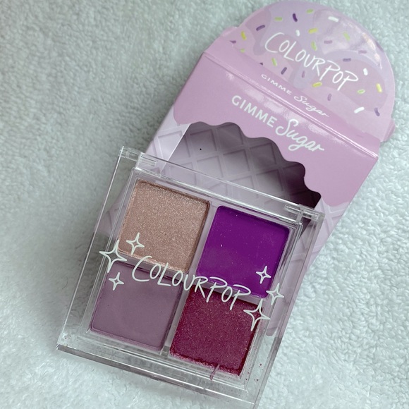 COLOURPOP GIMME SUGAR EYESHADOW QUAD PALETTE Boutique UNTOUCHED NWT ICE CREAM - Picture 5 of 7
